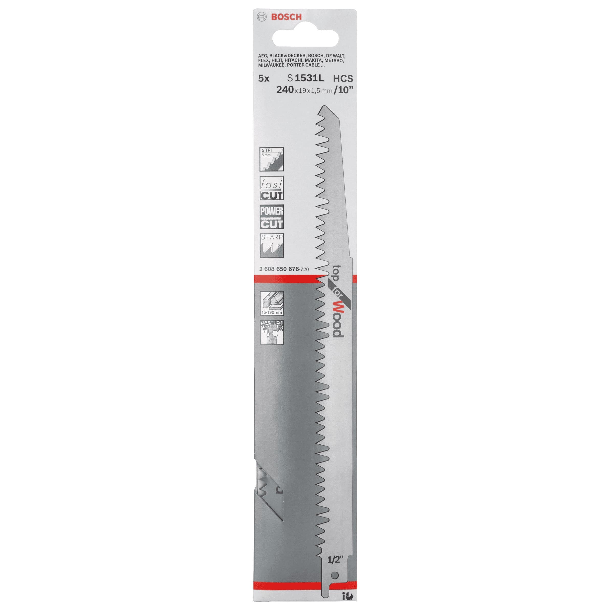 S1531L Sabre Saw Blades