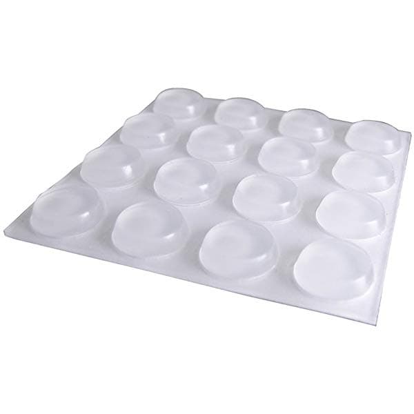 Surface Gard Round Pads Clear Vinyl 10mm Sheet of 16