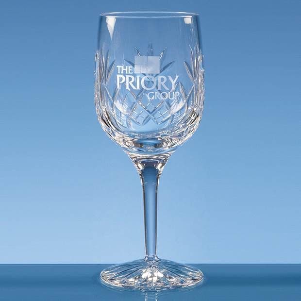 280ml Blenheim Lead Crystal Panel Goblet