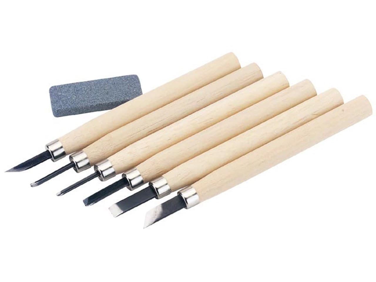 7 Piece Wood Carving Set with Sharpening Stone