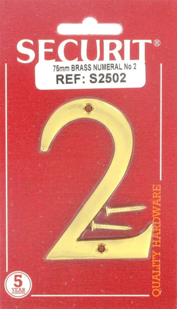 Brass Numeral  75mm