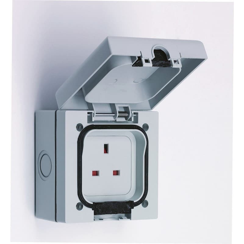 13A 1-Gang Outdoor Socket