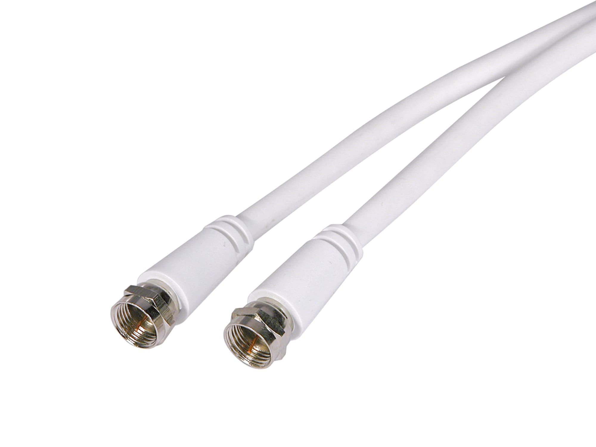 Plug Satellite Cable TV Lead F-Plug to F-Plug 5 Metre