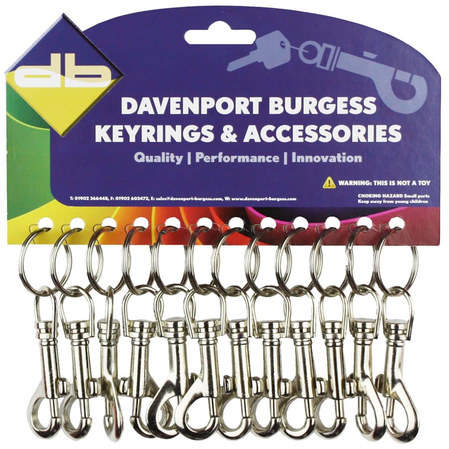 Metal D Clip & Snap Hook Nickel Plated