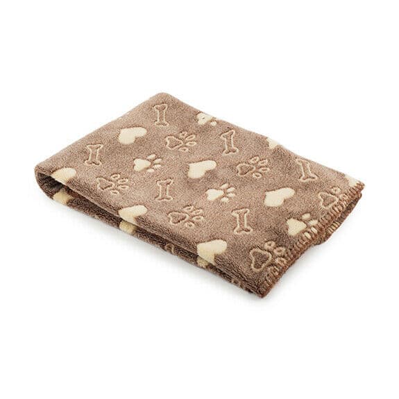 Dog Cat Blanket Brown 74 x 74cm