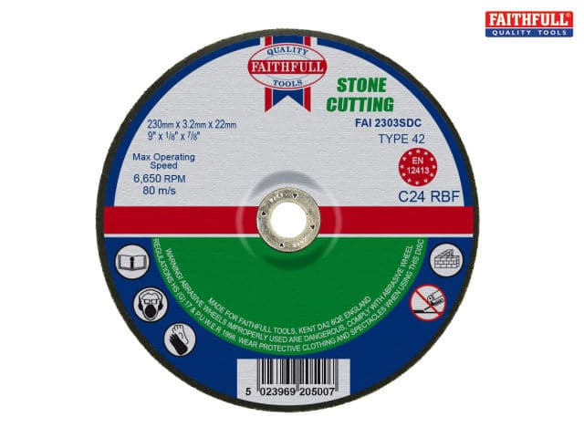 Depressed Centre Stone Cut Off Disc 230 x 3.2 x 22mm