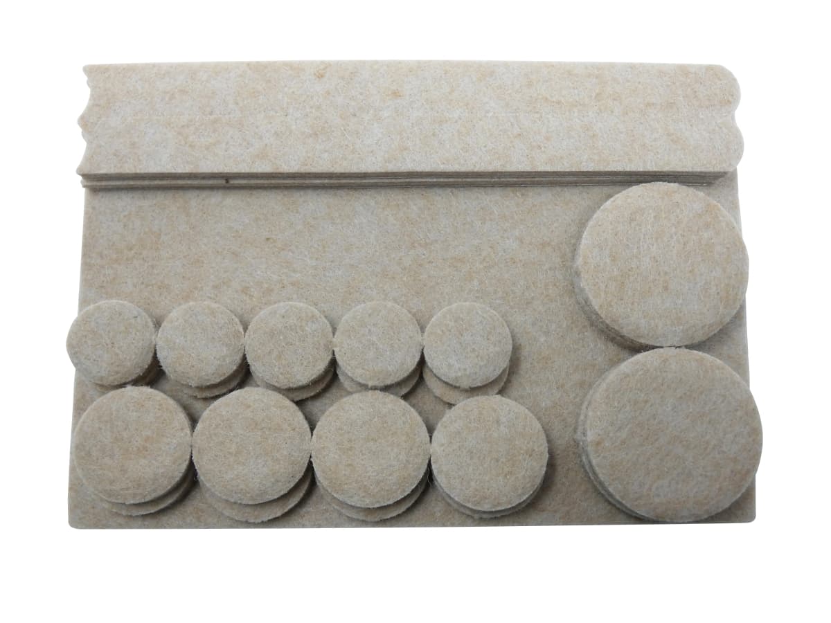 Self-Adhesive Felt Furniture Pads Assorted Heavy Duty Pack 27