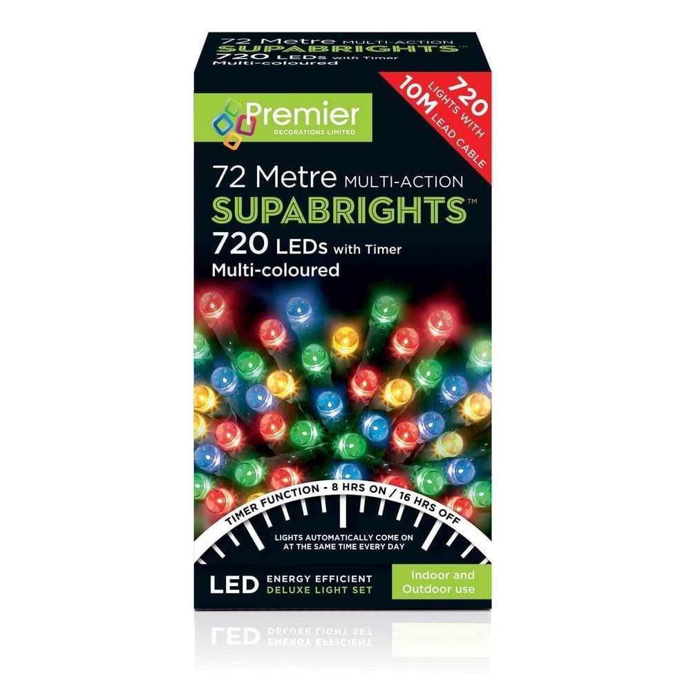 720 Multi-action LED Supabrights Multi-coloured Lights & timer