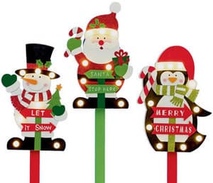 Santa Stop Here LED Sign