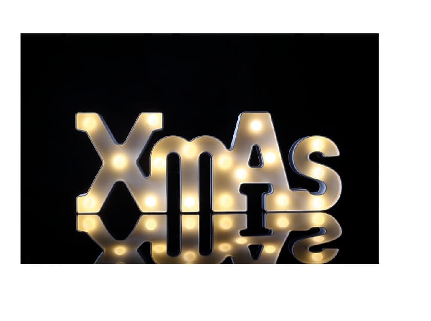 40cm XMAS Sign 17 White LEDs