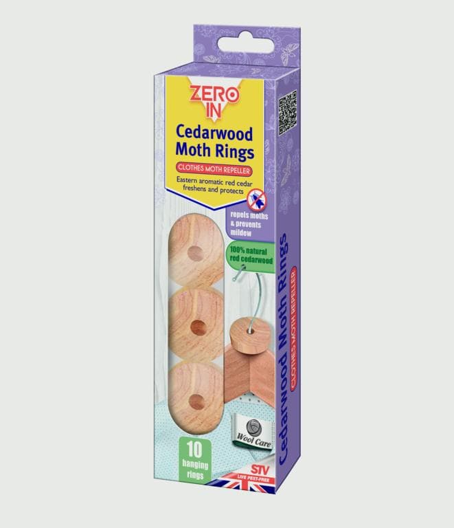 Cedar Wood Clothes Moth Repellent 10 Rings