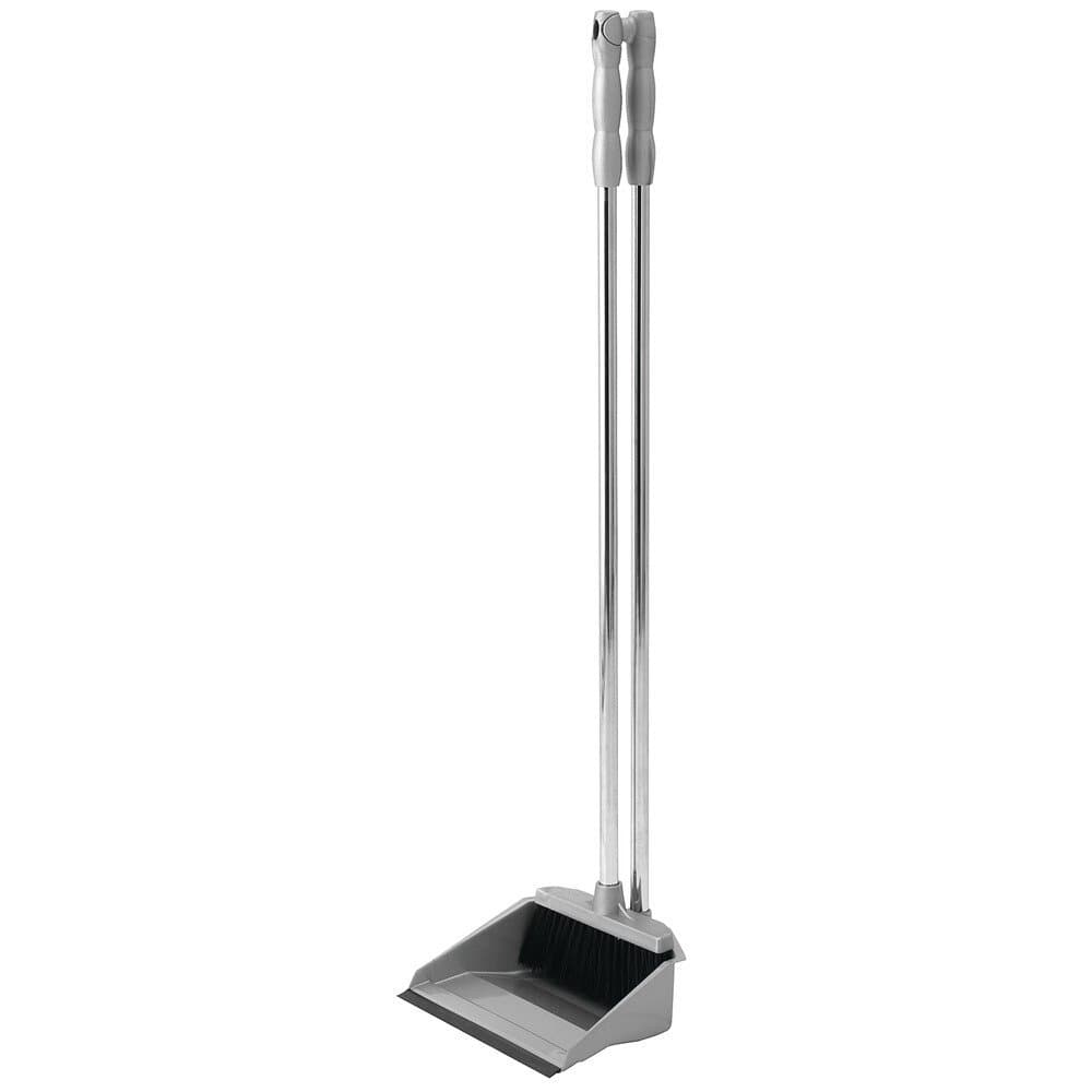 Long Handle Dustpan & Broom Metallic