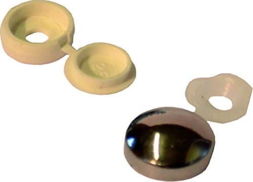 Chromed Plastic Dome Screw Cover (Pack of 4)