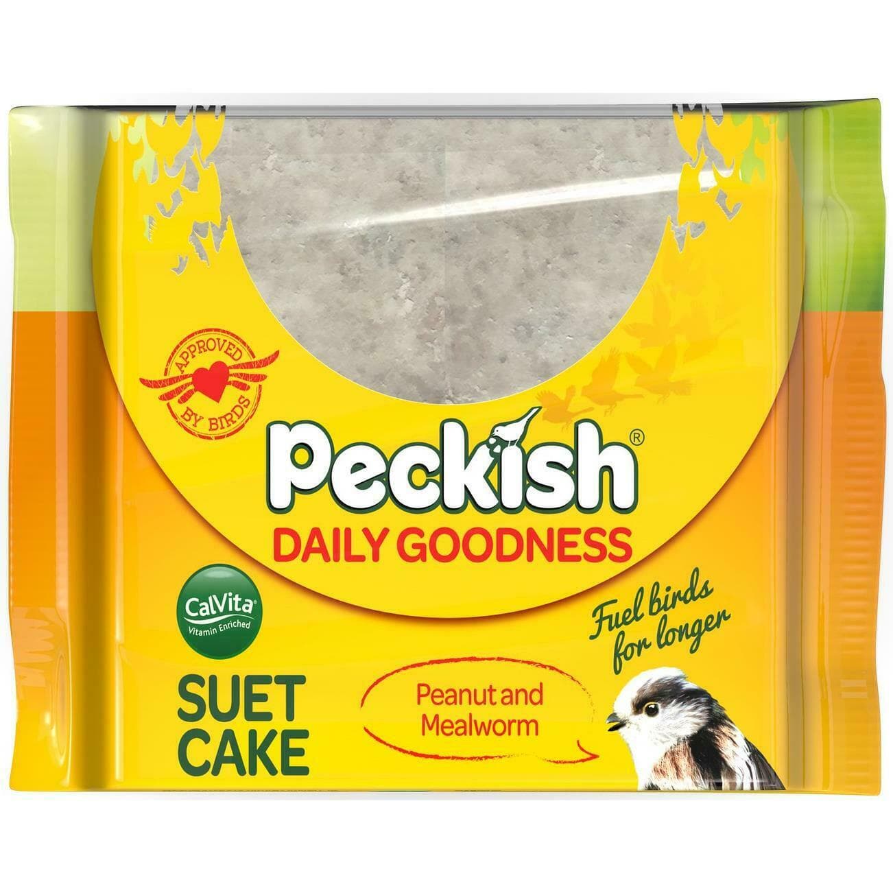 Wild Bird Food Peanut & Mealworm Suet Cake 300g