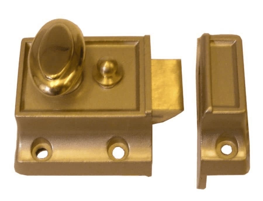 Nightlatch Set Narrow Champagne Finish 40mm