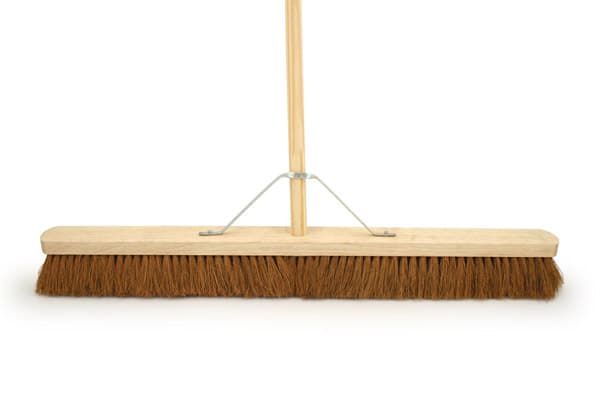 Natural Platform Broom With Handle