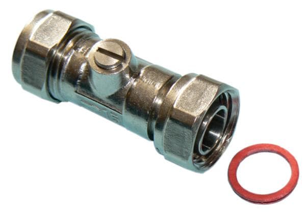 Brass/Chrome Straight Service Valve 15-1/2"