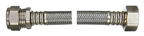Flex Tap Connector Hose 15mm x 3/4" x 300 Chrome
