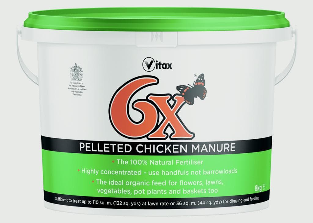 6x Odourless Pelleted Chicken Fertiliser