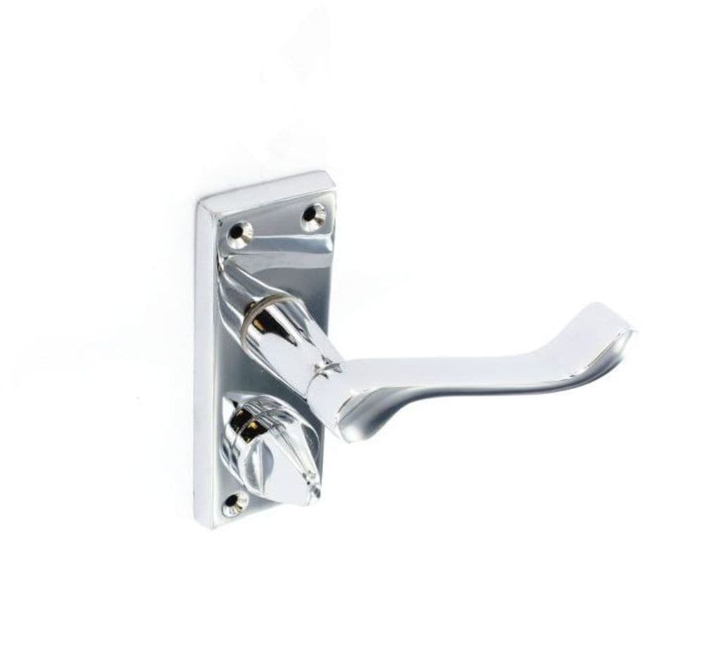 Chrome Scroll Privacy Handles 115mm Pair