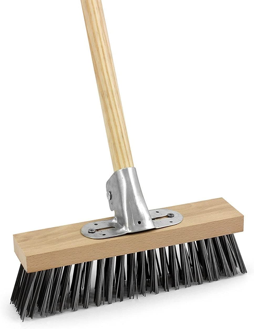 Wire Broom with Bracket and Wooden Handle