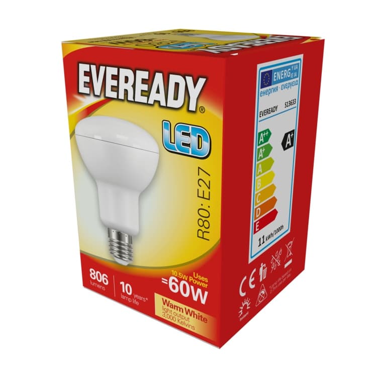 LED R80 10.5W E27 Warm White
