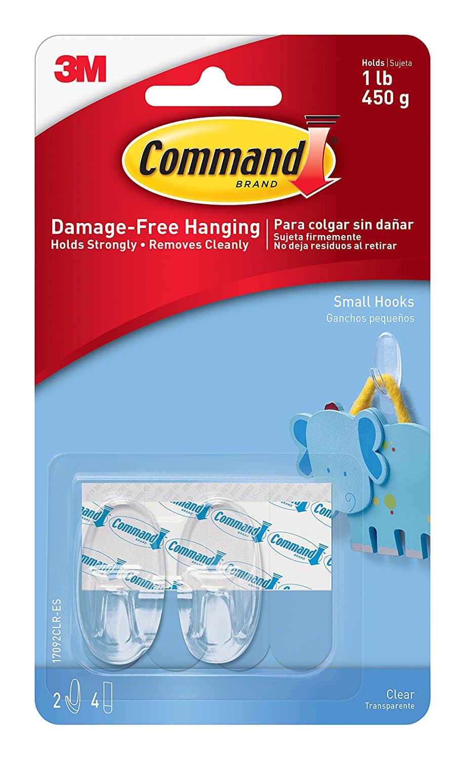 Command Small Hooks with Strips Pack of 2