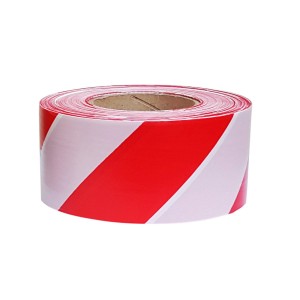 Ultratape Hazard Warning Barrier Tape Red/White 75mm x 500 Metre