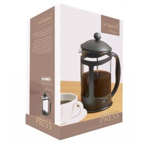 KitchenCraft Le'Xpress 8 Cup Glass Cafetiere with Plastic Holder