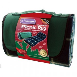 Kingfisher Leisure Picnic Camping Beach Rug - Green