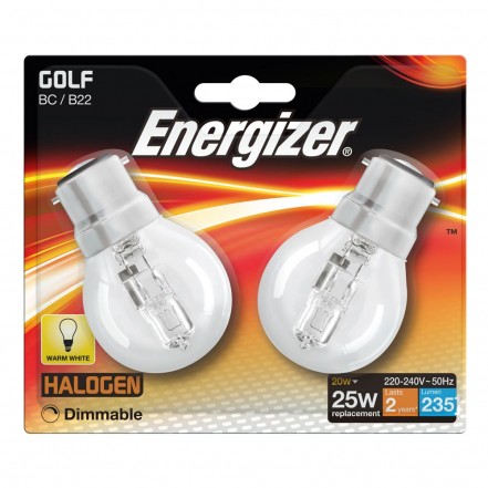 Energizer 20W (25W) Golf Halogen BC (2)