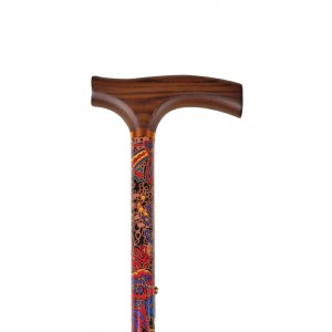 Charles Buyers Crutch Handle Adjustable Stick Paisley Pattern
