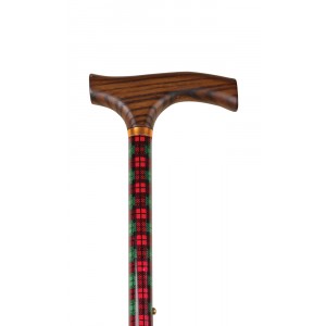 Charles Buyers Crutch Handle Adjustable Stick Red Tartan