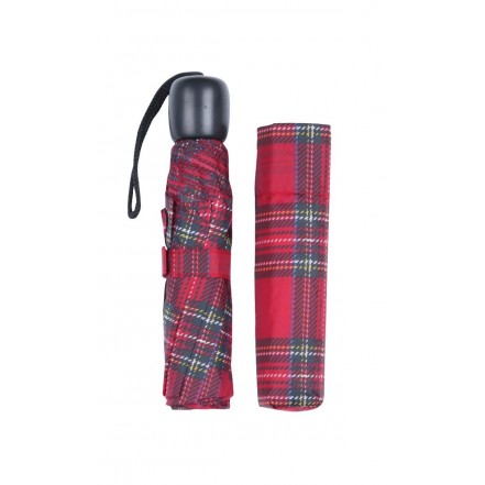 Charles Buyers Mini Folding Umbrella Red Tartan