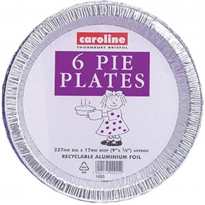 Caroline Foil Pie Plate 9" Pack of 6