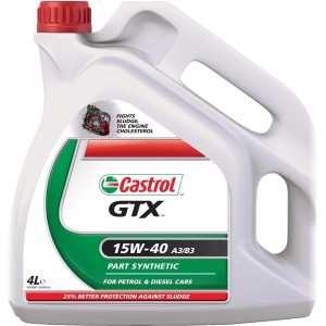 Castrol GTX 15W/40 Part Synthetic 4 Litre