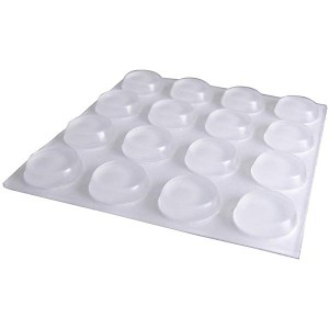 Select Surface Gard Round Pads Clear Vinyl 10mm Sheet of 16