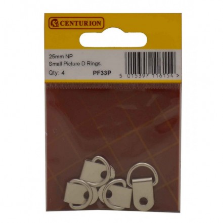Centurion NP Picture D Rings 25mm Small - Pack of 4