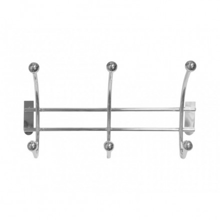 Headbourne 3 Ball Hat & Coat Hooks on Over the Door Contemporary Rail