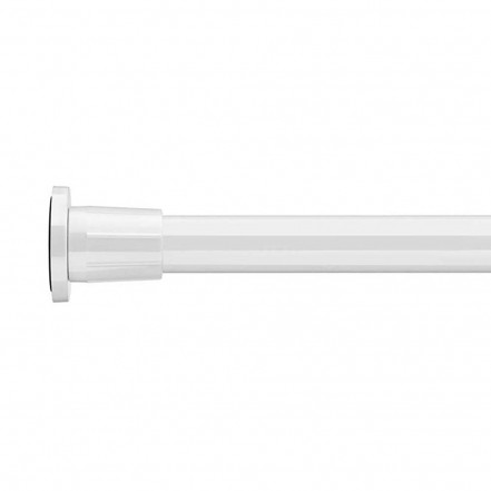 Croydex Telescopic White Shower Curtain Rod 8'6"