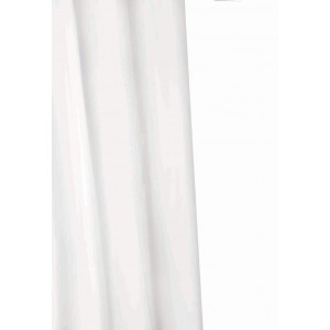 Croydex Shower Curtain PVC Plain White