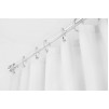 Croydex Shower Curtain Cling-Resistant Textile Plain White