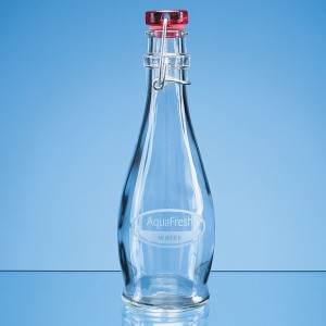 Crystal Galleries Round Red Cap Swing Top Bottle 0.355 Litre