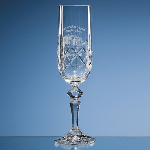Crystal Galleries 180ml Flamenco Crystalite Panel Champagne Flute
