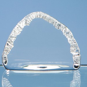 Crystal Galleries 9.5cm Optical Crystal Ice Block Paperweight