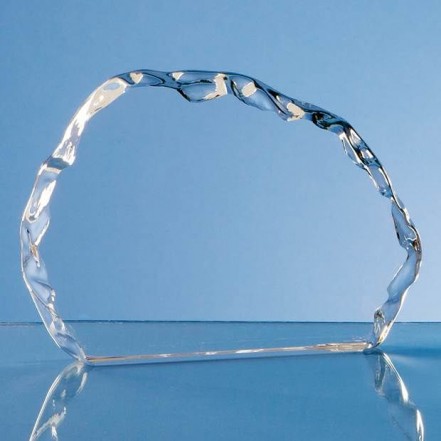 Crystal Galleries 16cm Optical Crystal Ice Block Paperweight