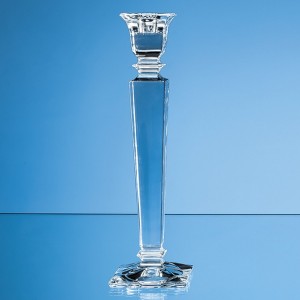 Crystal Galleries 30.5cm Lead Crystal Carla Candlestick Holder