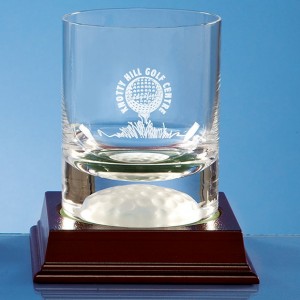 Crystal Galleries 10oz Handmade Golf Ball Base Whisky Tumbler