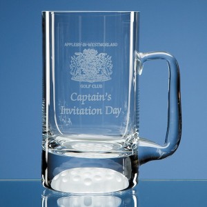 Crystal Galleries 1/2pt Handmade Golf Ball Base Tankard