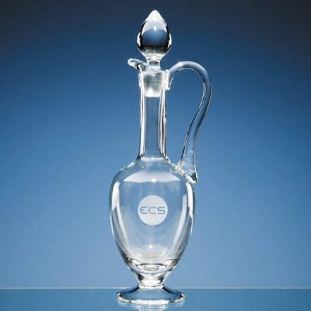 Crystal Galleries 0.8ltr Handmade Footed Claret Jug